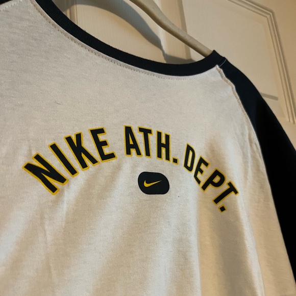 Nike Short Sleeve Navy, White & Yellow Athletic Department “4” Jersey T-Shirt - Picture 2 of 8